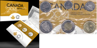 Банковский набор монет Канады (6 шт.) 2014 года в запайке.