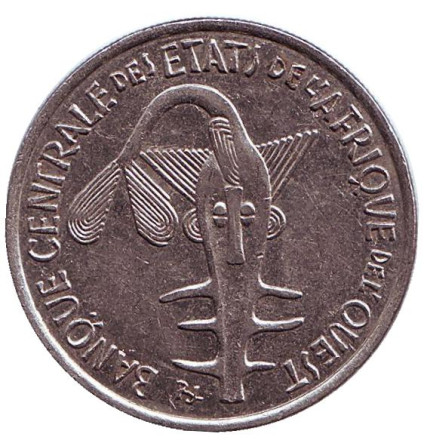Монета 100 франков. 2009 год, Западные Африканские Штаты.