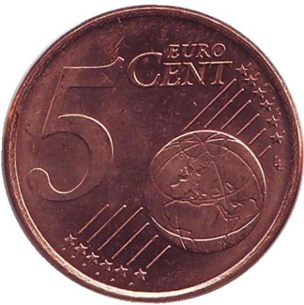 Монета 5 центов. 2008 год, Мальта.