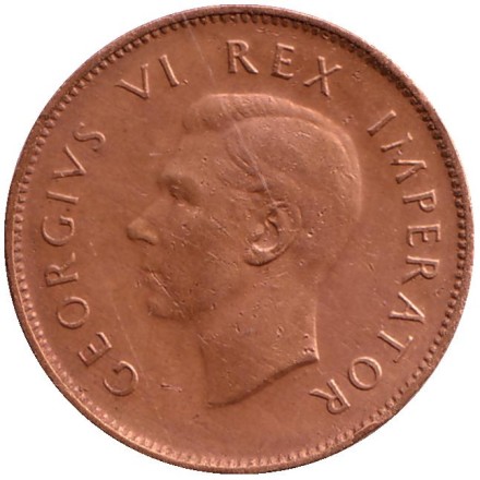 Монета 1/4 пенни (фартинг). 1945 год, ЮАР. Птицы. Монета 1/4 пенни (фартинг). 1945 год, ЮАР. Птицы.