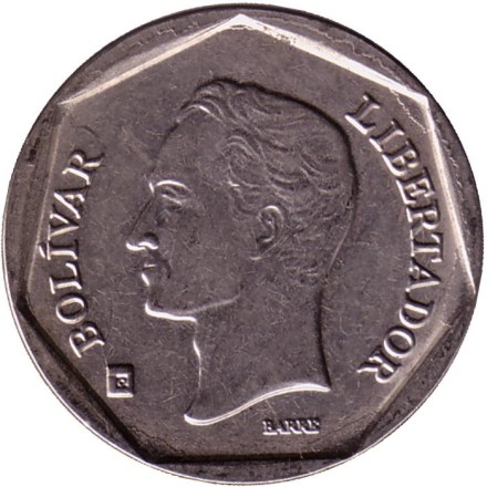 Монета 50 боливаров. 2004 год, Венесуэла. Монета 50 боливаров. 2004 год, Венесуэла.