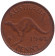 Монета 1 пенни. 1943 год, Австралия. (Без точки) Кенгуру.