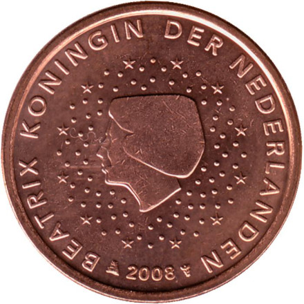 Монета 5 центов. 2008 год, Нидерланды.