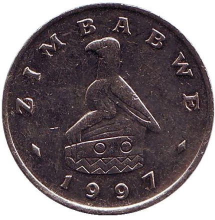 Монета 20 центов. 1997 год, Зимбабве. Мост Бэтченоу. Монета 20 центов. 1997 год, Зимбабве. Мост Бэтченоу.