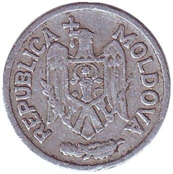 Монета 5 бани. 1993 год, Молдавия.