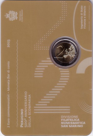 Монета 2 евро. 2023 год, Сан-Марино. 500 лет со дня смерти Пьетро Перуджино. Монета 2 евро. 2023 год, Сан-Марино. 500 лет со дня смерти Пьетро Перуджино.