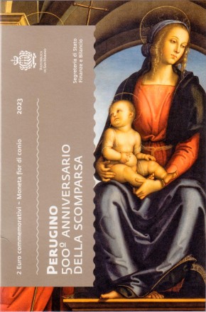 Монета 2 евро. 2023 год, Сан-Марино. 500 лет со дня смерти Пьетро Перуджино. Монета 2 евро. 2023 год, Сан-Марино. 500 лет со дня смерти Пьетро Перуджино.