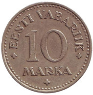 Монета 10 марок, 1925 год, Эстония. Монета 10 марок, 1925 год, Эстония.
