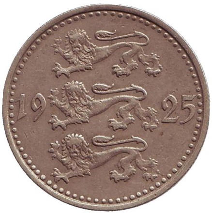Монета 10 марок, 1925 год, Эстония. Монета 10 марок, 1925 год, Эстония.