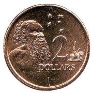 Монета 2 доллара. 2018 год, Австралия. Старейшина аборигенов.