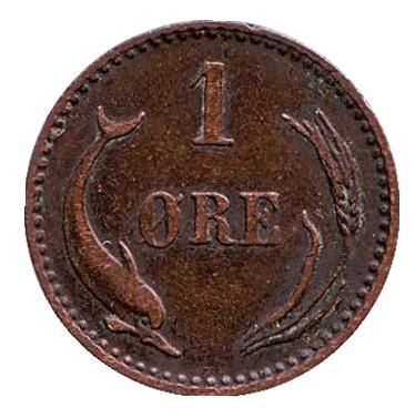 Монета 1 эре. 1904 год, Дания.