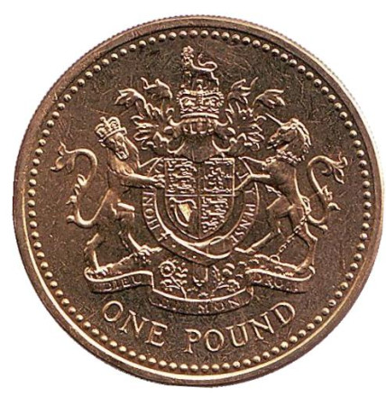 Монета 1 фунт. 1983 год, Великобритания. BU.