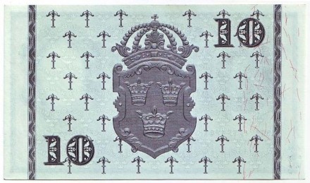 Банкнота 10 крон. 1958 год, Швеция. Тип 3. Банкнота 10 крон. 1958 год, Швеция. Тип 3.