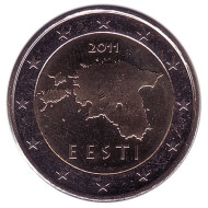 Монета 2 евро. 2011 год, Эстония.