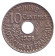 Монета 10 сантимов. 1938 год, Тунис. Монета 10 сантимов. 1938 год, Тунис.