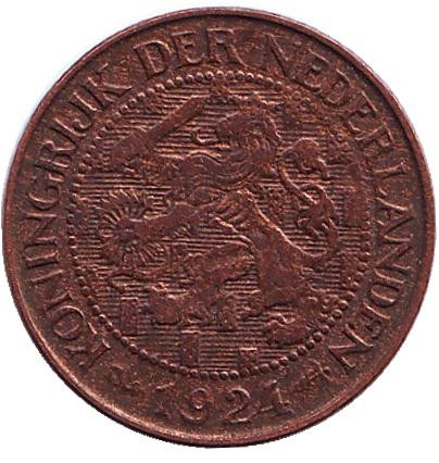 Монета 1 цент. 1924 год, Нидерланды. Редкая! Монета 1 цент. 1924 год, Нидерланды. Редкая!