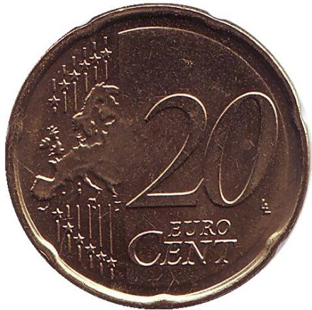 Монета 20 евроцентов. 2016 год, Нидерланды. Монета 20 евроцентов. 2016 год, Нидерланды.
