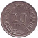 Монета 20 центов. 1967 год. Сингапур. Рыба-меч. Монета 20 центов. 1967 год. Сингапур. Рыба-меч.