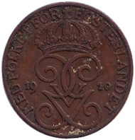 Монета 1 эре. 1910 год, Швеция. Монета 1 эре. 1910 год, Швеция.