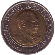Монета 20 шиллингов. 1998 год, Кения. UNC. Монета 20 шиллингов. 1998 год, Кения. UNC.