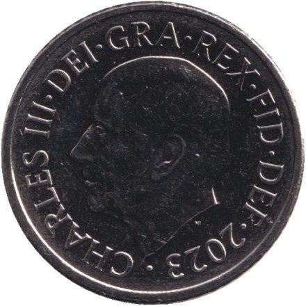 Монета 5 пенсов. 2023 год, Великобритания.