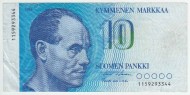 Банкнота 10 марок. 1986 год, Финляндия. Холкери Хоивикко. P-113a(21). Банкнота 10 марок. 1986 год, Финляндия. Холкери Хоивикко. P-113a(21).