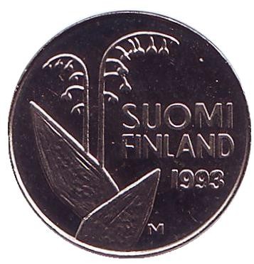 Монета 10 пенни. 1993 год, Финляндия. UNC. Монета 10 пенни. 1993 год, Финляндия. UNC.