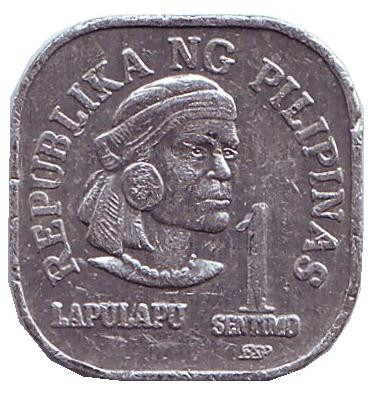 Монета 1 сентимо. 1982 год, Филиппины. (BSP)