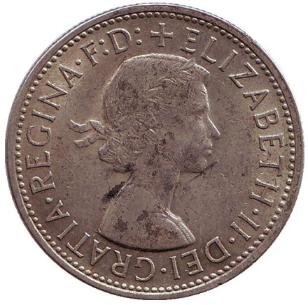 Монета 2 шиллинга (флорин). 1954 год, Австралия. Королевский визит в Австралию. Монета 2 шиллинга (флорин). 1954 год, Австралия. Королевский визит в Австралию.