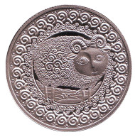 Монета 1 рубль. 2009 год, Беларусь. Овен ("Авен"). Монета 1 рубль. 2009 год, Беларусь. Овен ("Авен").