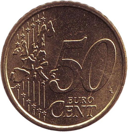 Монета 50 центов, 2003 год, Италия. Монета 50 центов, 2003 год, Италия.