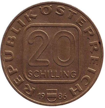 Монета 20 шиллингов. 1986 год, Австрия. 800 лет со дня подписания Санкт-Георгенбергского договора. Монета 20 шиллингов. 1986 год, Австрия. 800 лет со дня подписания Санкт-Георгенбергского договора.