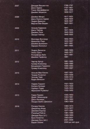 Монета 1 доллар, 2007-2016 гг., США. Комплект из 39 монет серии "Президенты США". Монета 1 доллар, 2007-2016 гг., США. Комплект из 39 монет серии "Президенты США".