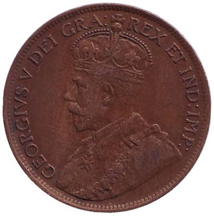 Монета 1 цент. 1917 год, Канада. Монета 1 цент. 1917 год, Канада.