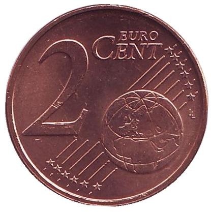 Монета 2 цента. 2002 год, Нидерланды.