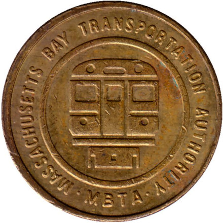 Транспортный жетон. 1988-2006 гг., Бостон. Штат Массачусетс, США.