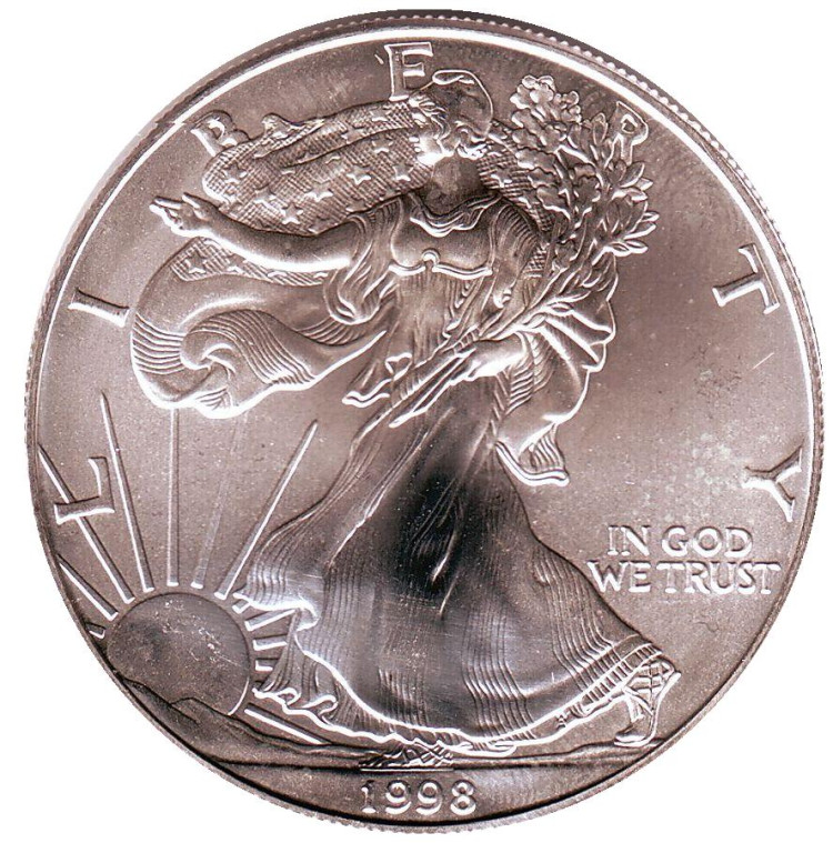 Доллар шагающая свобода. 1 Доллар монета. Монета 1 доллар 2021 шагающая Свобода США серебро. Монета серебро 1 доллар 1998г. Монета шагающая Свобода.