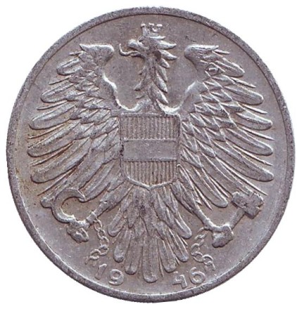 Монета 1 шиллинг. 1946 год, Австрия.