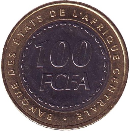 Монета 100 франков. 2006 год, Центральные Африканские штаты. Монета 100 франков. 2006 год, Центральные Африканские штаты.