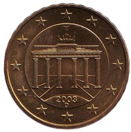 Монета 10 центов. 2003 год (D), Германия. Монета 10 центов. 2003 год (D), Германия.