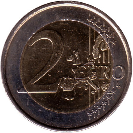 Монета 2 евро. 2004 год, Бельгия. Монета 2 евро. 2004 год, Бельгия.