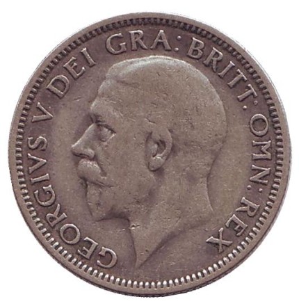 Монета 1 шиллинг. 1929 год, Великобритания.