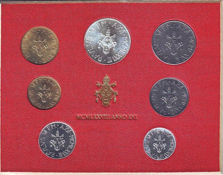 Годовой набор монет Ватикана. (7 штук), 1978 год.