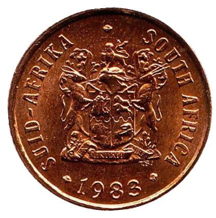 Монета 1 цент. 1983 год, ЮАР. UNC. Воробьи. Монета 1 цент. 1983 год, ЮАР. UNC. Воробьи.