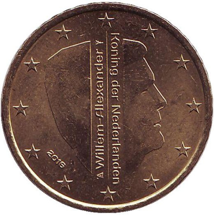 Монета 50 евроцентов. 2016 год, Нидерланды.