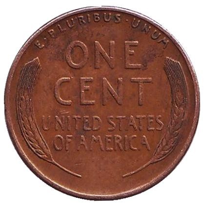 Монета 1 цент. 1938 год (S), США. Линкольн. Монета 1 цент. 1938 год (S), США. Линкольн.