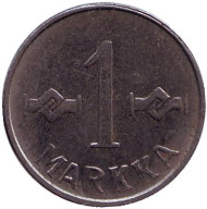 Монета 1 марка. 1953 год, Финляндия. (железо) Монета 1 марка. 1953 год, Финляндия. (железо)