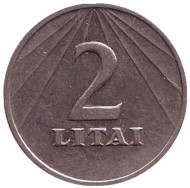 Монета 2 лита. 1991 год, Литва.