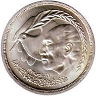 Монета 1 фунт. 1980 год, Египет. Египетско-израильский мирный договор. Монета 1 фунт. 1980 год, Египет. Египетско-израильский мирный договор.