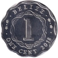 Монета 1 цент. 2018 год, Белиз. Монета 1 цент. 2018 год, Белиз.